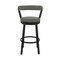 Armen Living Bryant 30" Bar Height Swivel Bar Stool in Black Finish and Gray Faux Leather LCBYBABLGR30 - alternate 9
